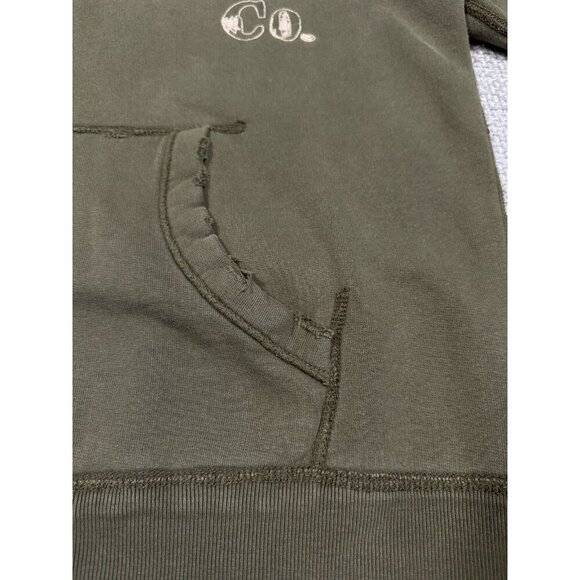 Y2K American Eagle Hoodie Men Large Green Distressed Stained Faded Grunge Skater - Picture 9 of 16